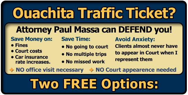 Ouachita Parish, Louisiana Traffic Ticket Lawyer/Attorney Paul M. Massa | FREE Consultation