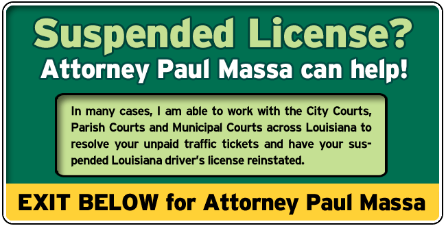 Ouachita, Louisiana License Restoration Lawyer Paul Massa